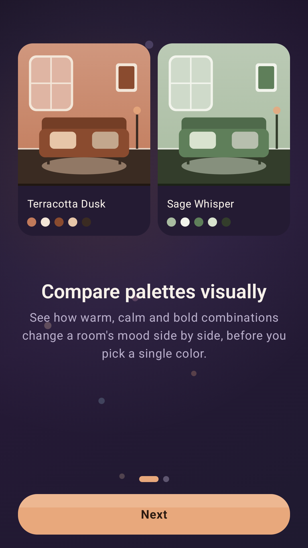 Pure Palette comparison screen